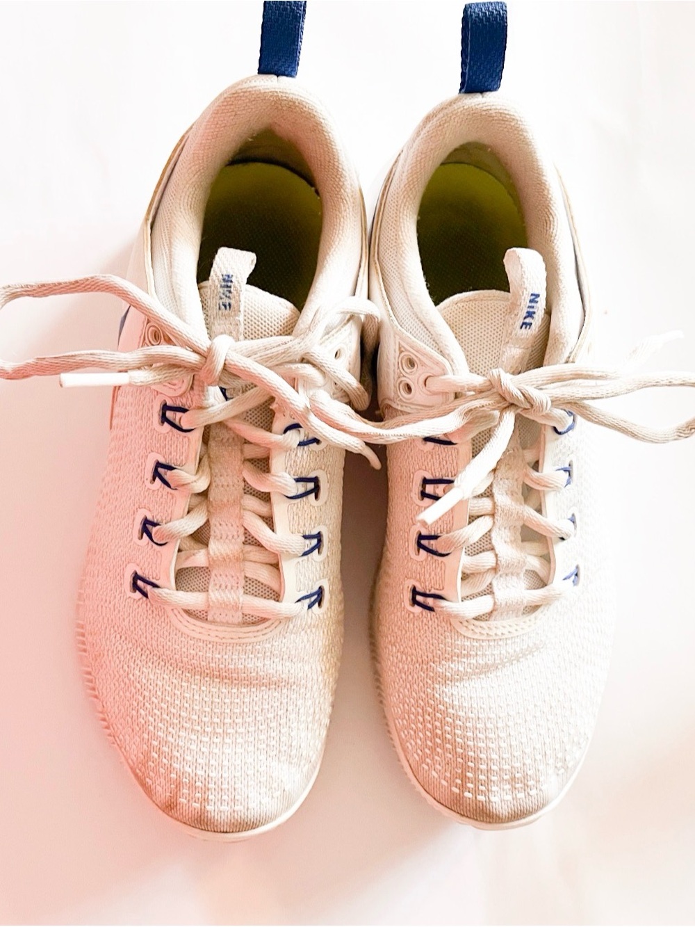 Nike White Sneakers with Blue Swoosh Accents - Picture 6 of 9